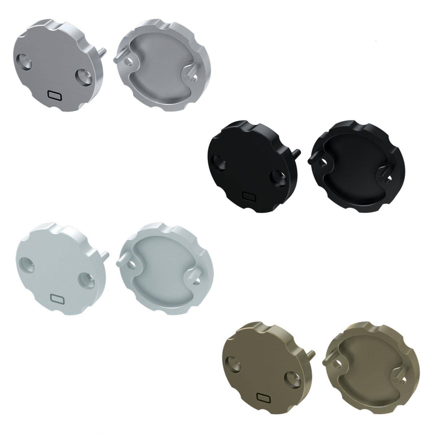 End cap for Lumonic Type Cosmo LED profiles Holder Plastic Silver
