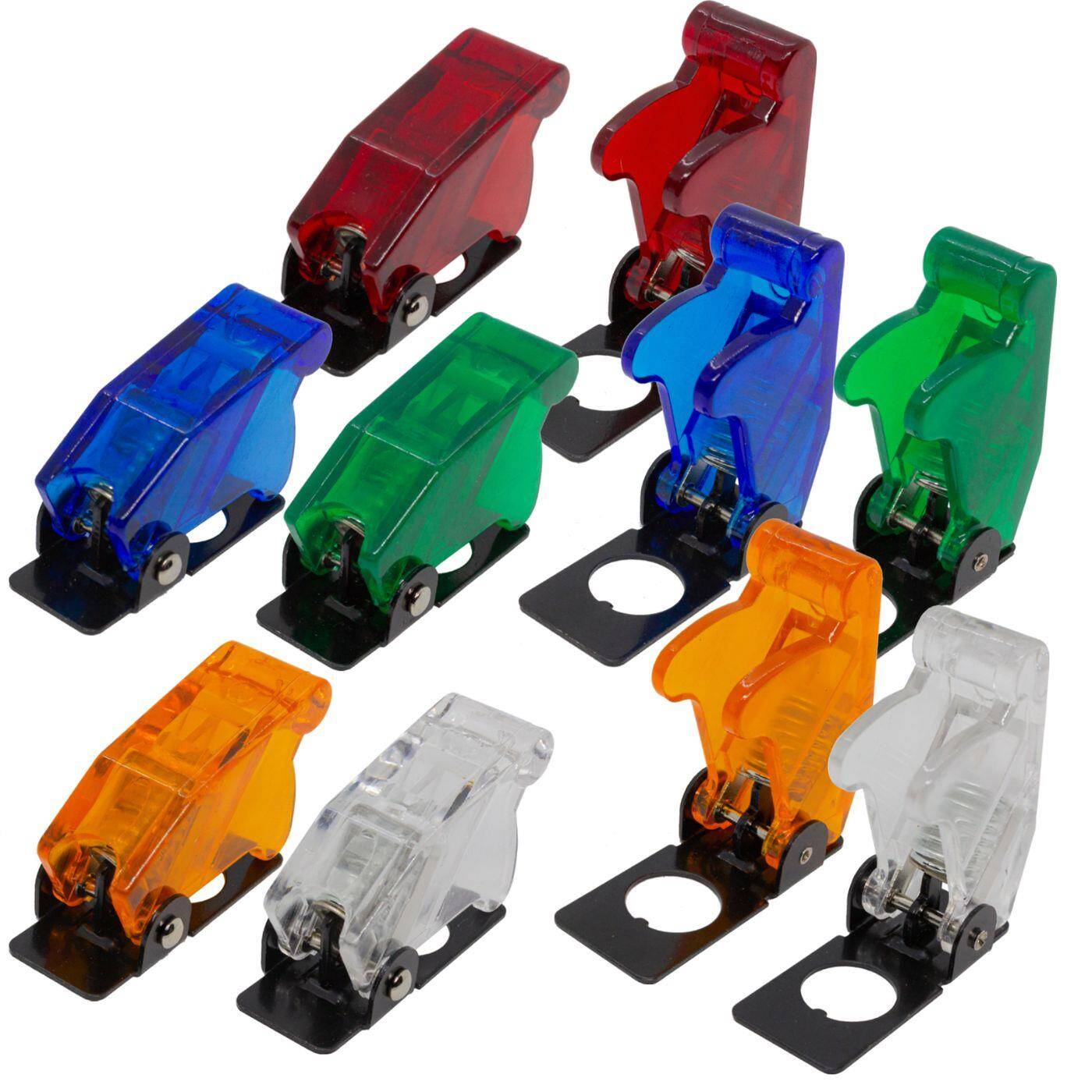 Flip-Cover Transparent Red for Toggle switch Ø12mm Plastics Protection Cover