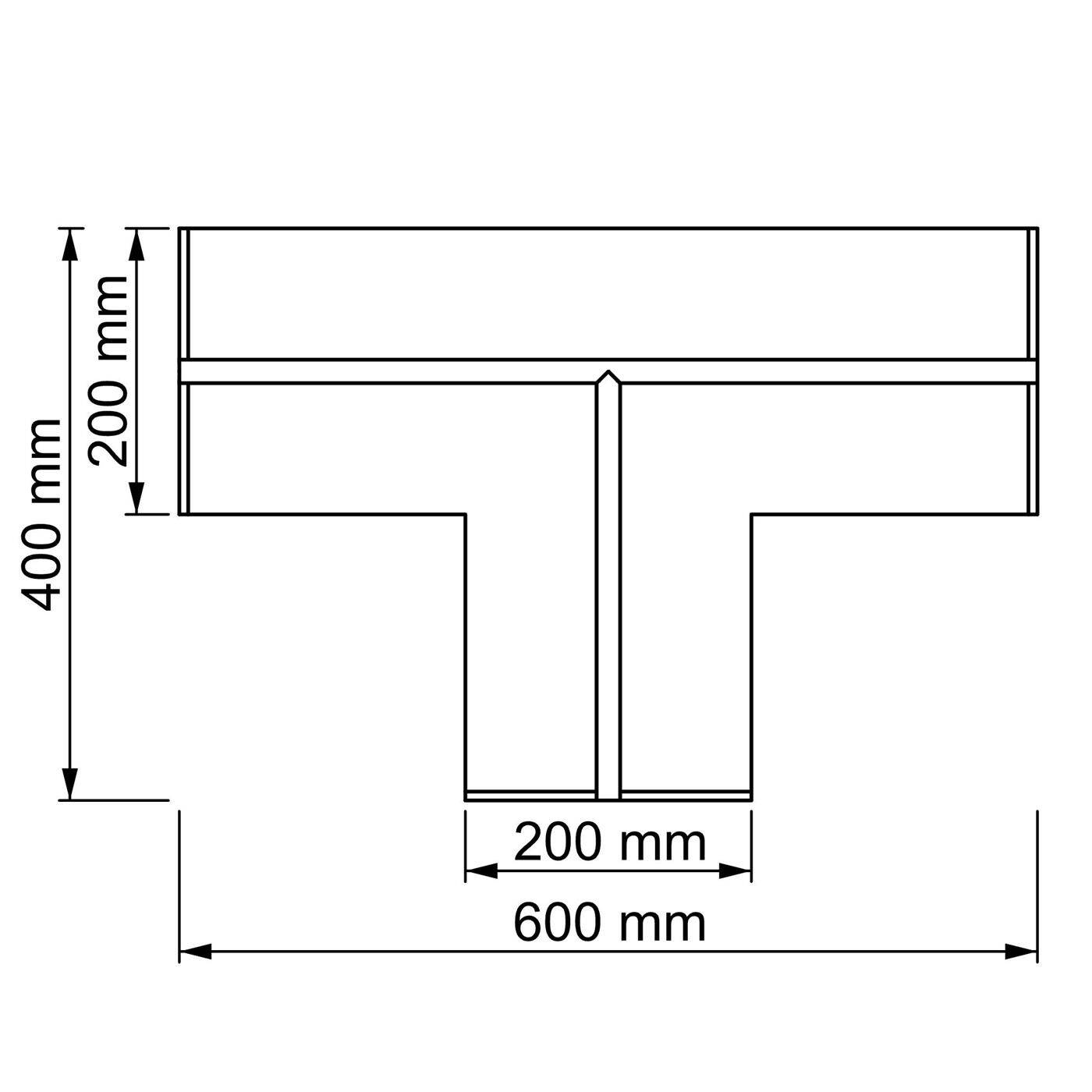 LED Trockenbau Paneel T-Form 1-läufig für 12mm Streifen
