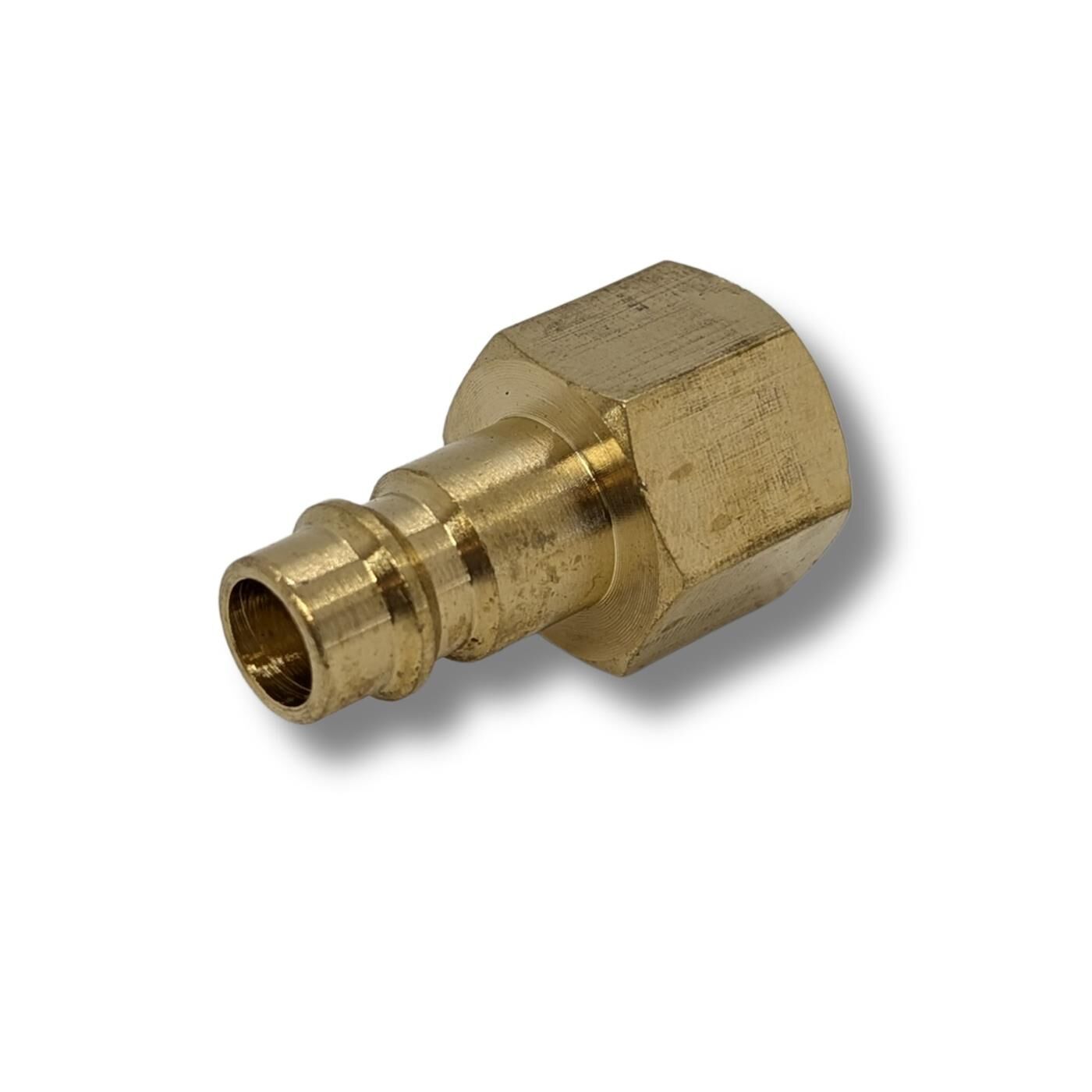 Coupling plug with internal thread I 3/8" I made of brass I Compressed air coupling plug I Quick coupling I for workshops, businesses and DIY enthusiasts