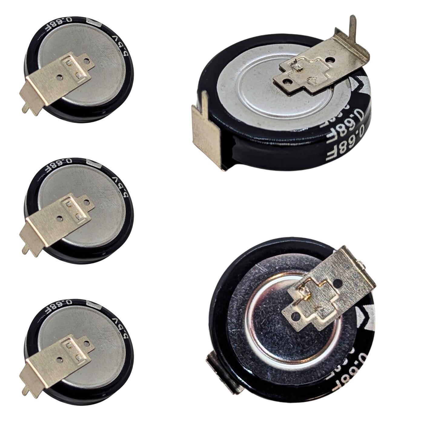 Lumonic 5x Supercap 0,68F 5,5V H-Type | EDLC for direct use, high capacity | 5.5V monoblock - no balancing necessary | Flicker protection, backup, PLC, heating