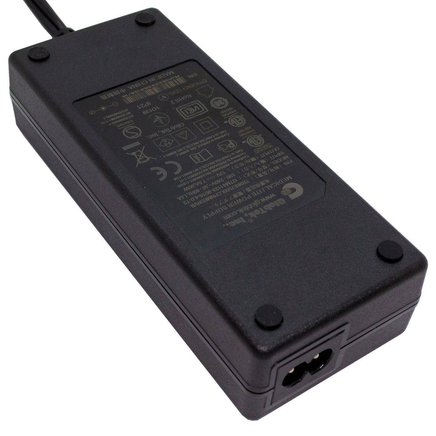 Desktop power supply GlobTek GTM41133-9016-4.0-T2 90W 12V 7,5A Desktop power supply DC-Cable 150cm + Plug (5,5/2,5mm) AC DC Adpater