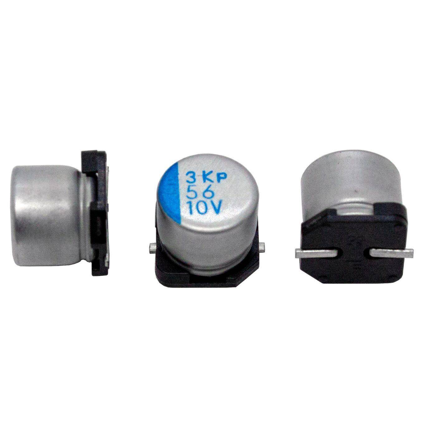 SMD Elko Kondensator 56µF 10V | Elektrolytkondensator bis zu einer Temperatur von 105°C | 13,5x6,3mm | 56uF PVH-10V560MF60ET-R2 Elna