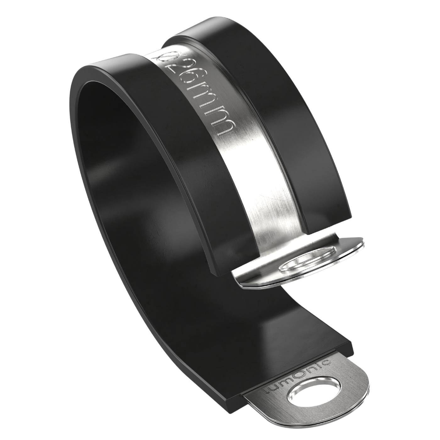 Lumonic 5x 26mm Rohrschellen mit Gummieinlage Edelstahl V2A I Kabelschellen zum Schrauben I Schlauchschelle 26mm, Rohrschellen, Befestigungsschelle 26mm, Rohrhalterung