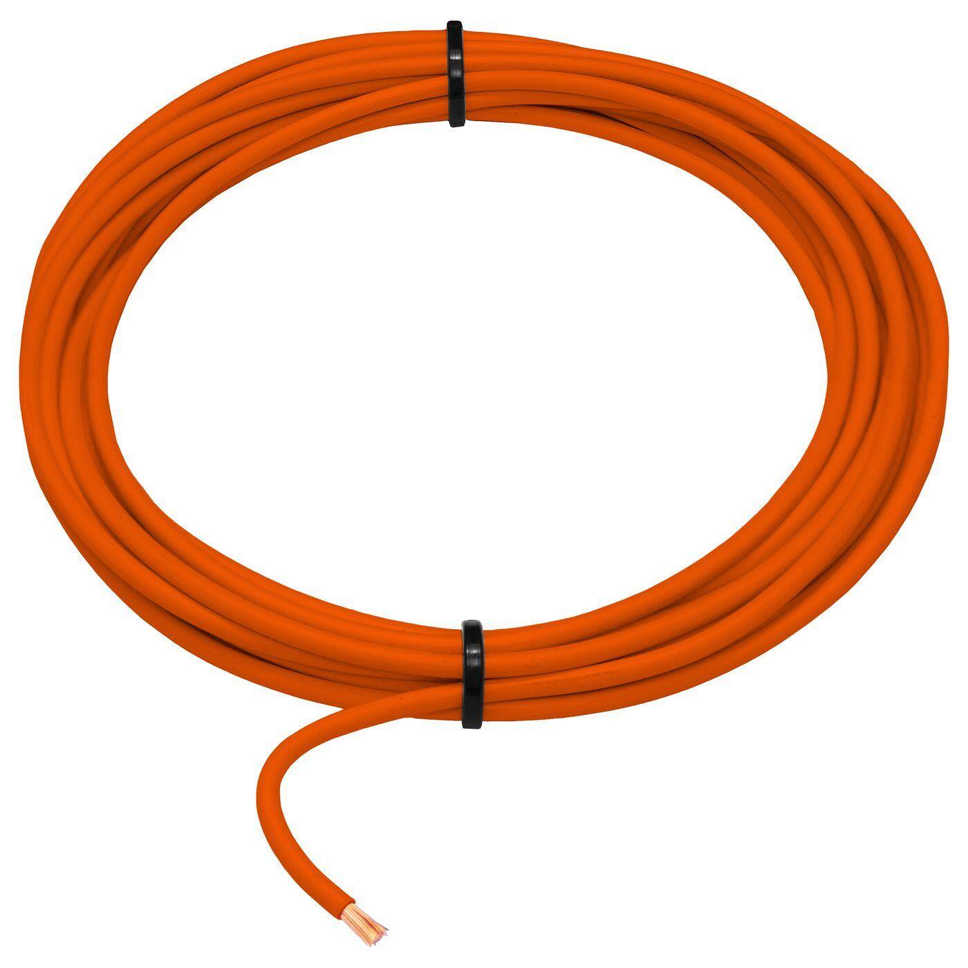 1m FLRY Fahrzeugleitung Orange 2,5mm² rund Kabel Litze KFZ Stromkabel