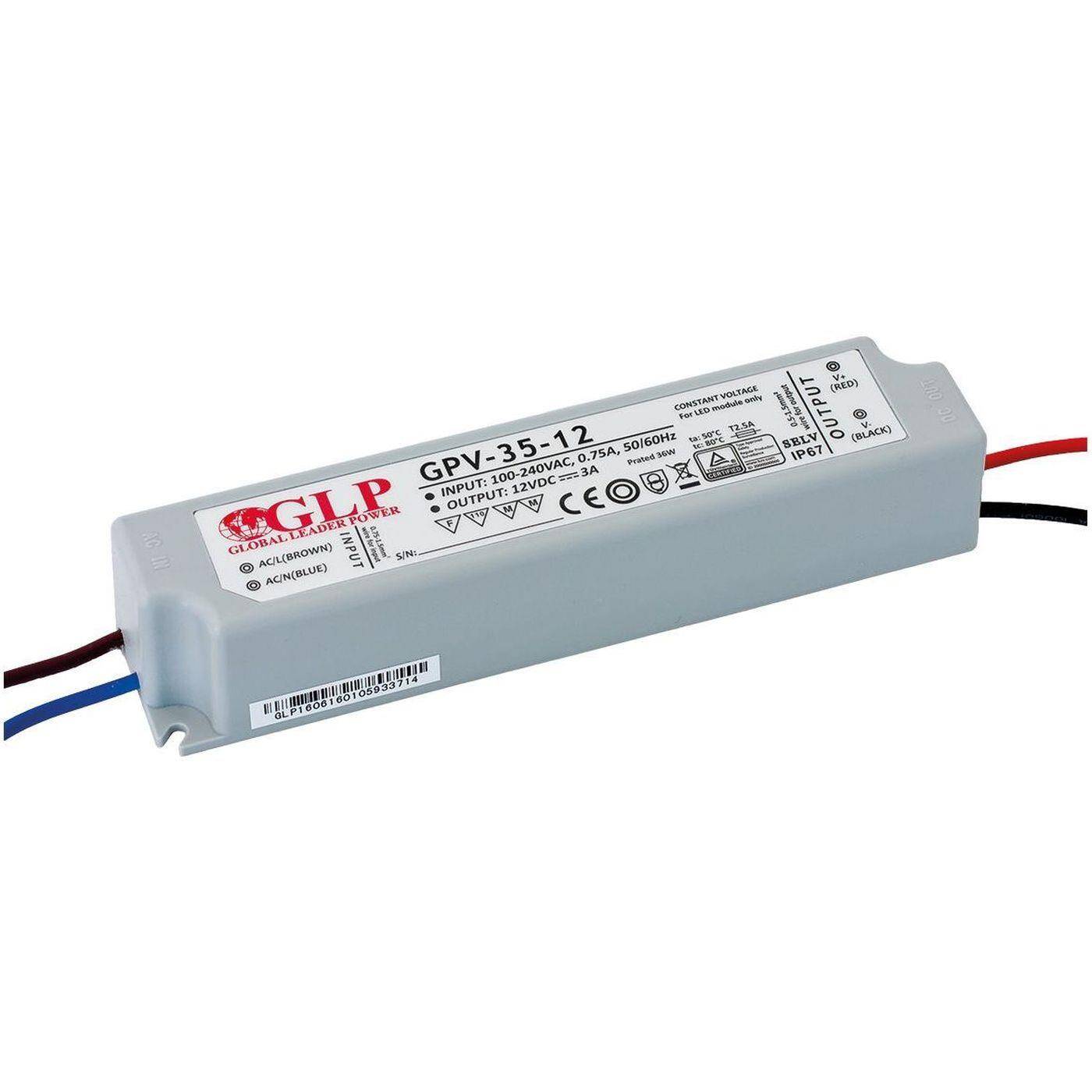 GPV-35-12 36W 12V 3A LED Netzteil Trafo Treiber IP67 GPV-35-12 36W 12V 3A LED Netzteil Trafo Treiber IP67