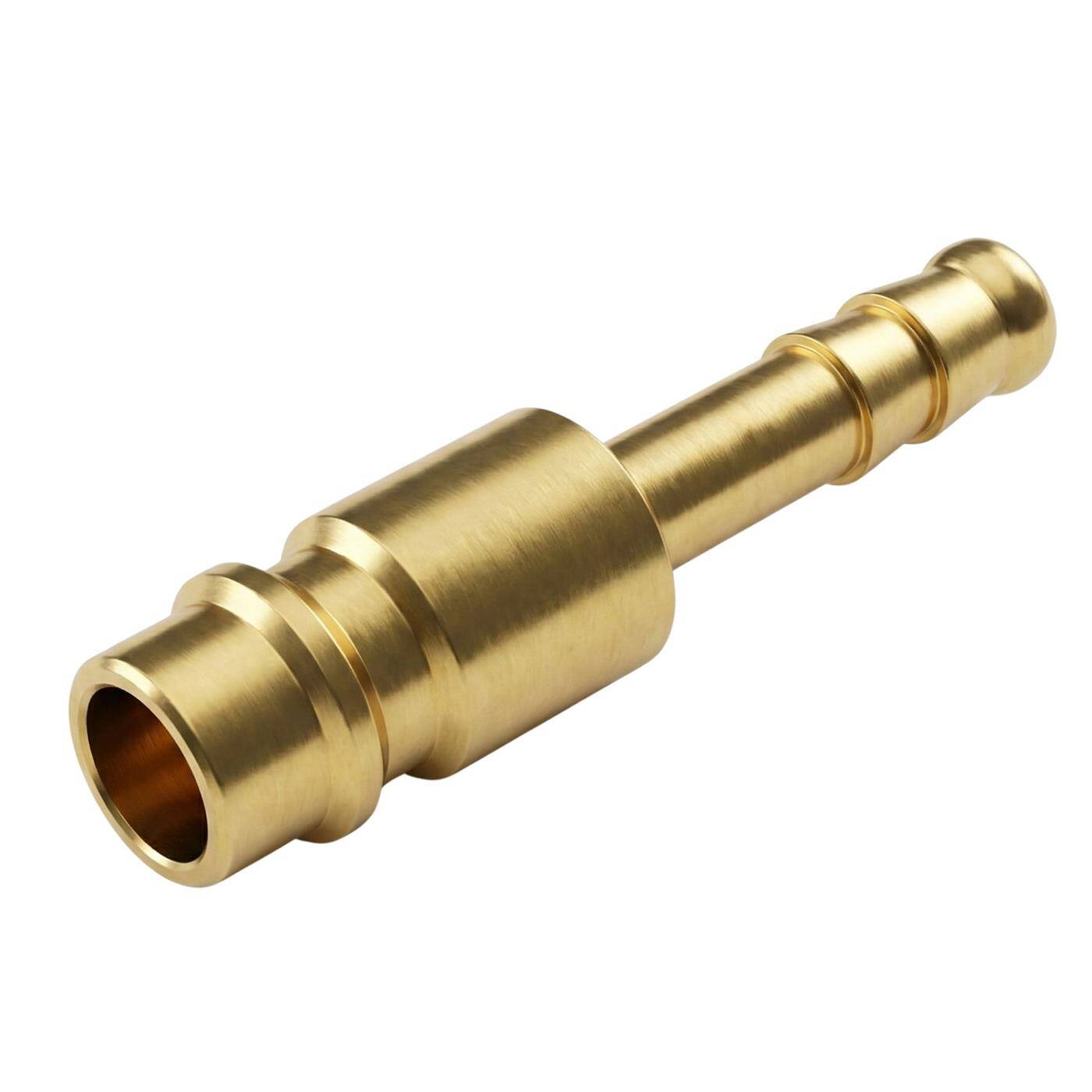 Lumonic I Coupling plug with hose nozzle I for 6mm hose I made of brass I Compressed air coupling plug I Quick coupling I for workshops, businesses and DIY enthusiasts
