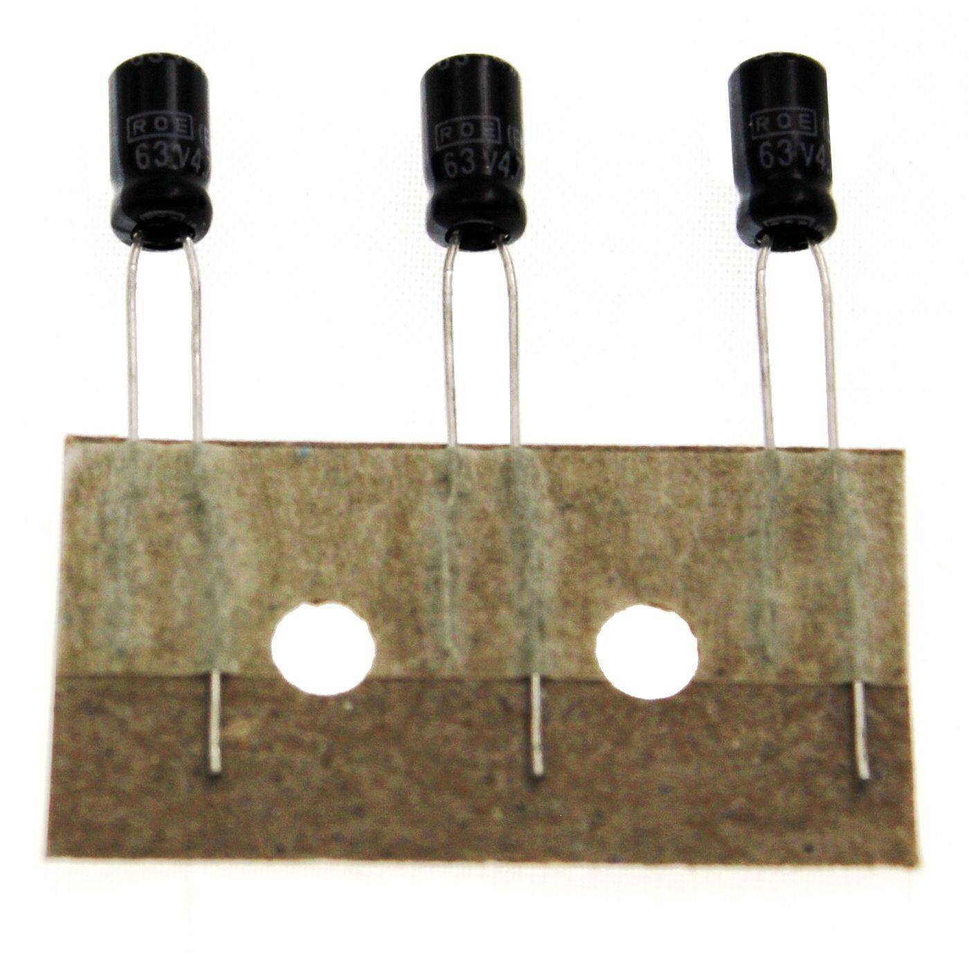 Elko Kondensator Radial 4,7µF 63V | Elektrolytkondensator bis zu einer Temperatur von 85°C | 4x7mm | 4,7uF EKF00MM147JM0K Vishay