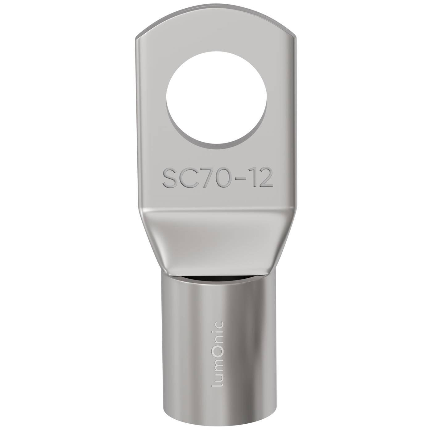 Rohrkabelschuh blank 70mm² Lochdurchmesser M12 SC70-12 Ringzunge Kupfer verzinnt