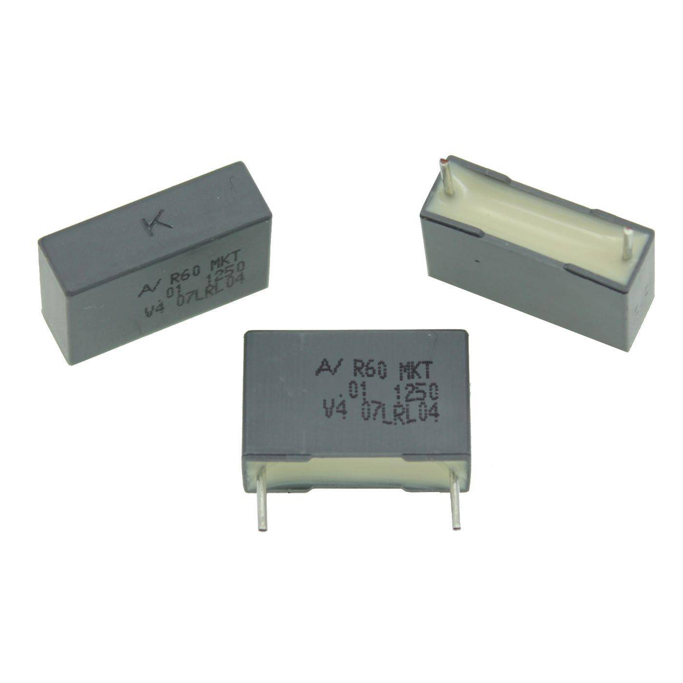 MKT Folien Kondensator Radial 0,01µF 1250V DC Arcotronics R60RI2100AA00K 10nF MKT Folien Kondensator Radial 0,01µF 1250V DC Arcotronics R60RI2100AA00K 10nF