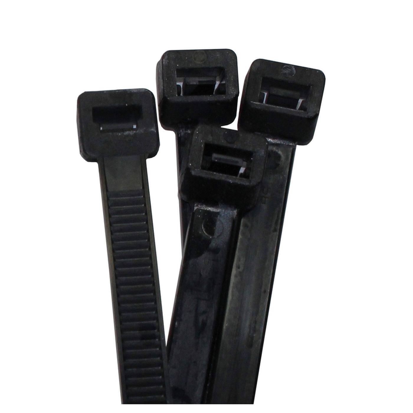 100x Kabelbinder 550 x 7,6mm Schwarz 55kg PA6.6 Polyamid Industriequalität