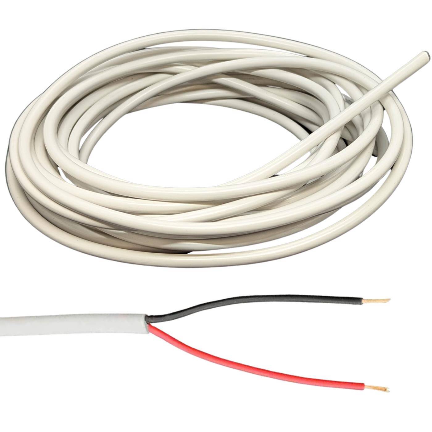1m LED Control cable 2x 0,34mm² LiYY Extension 2 wire Power cable White
