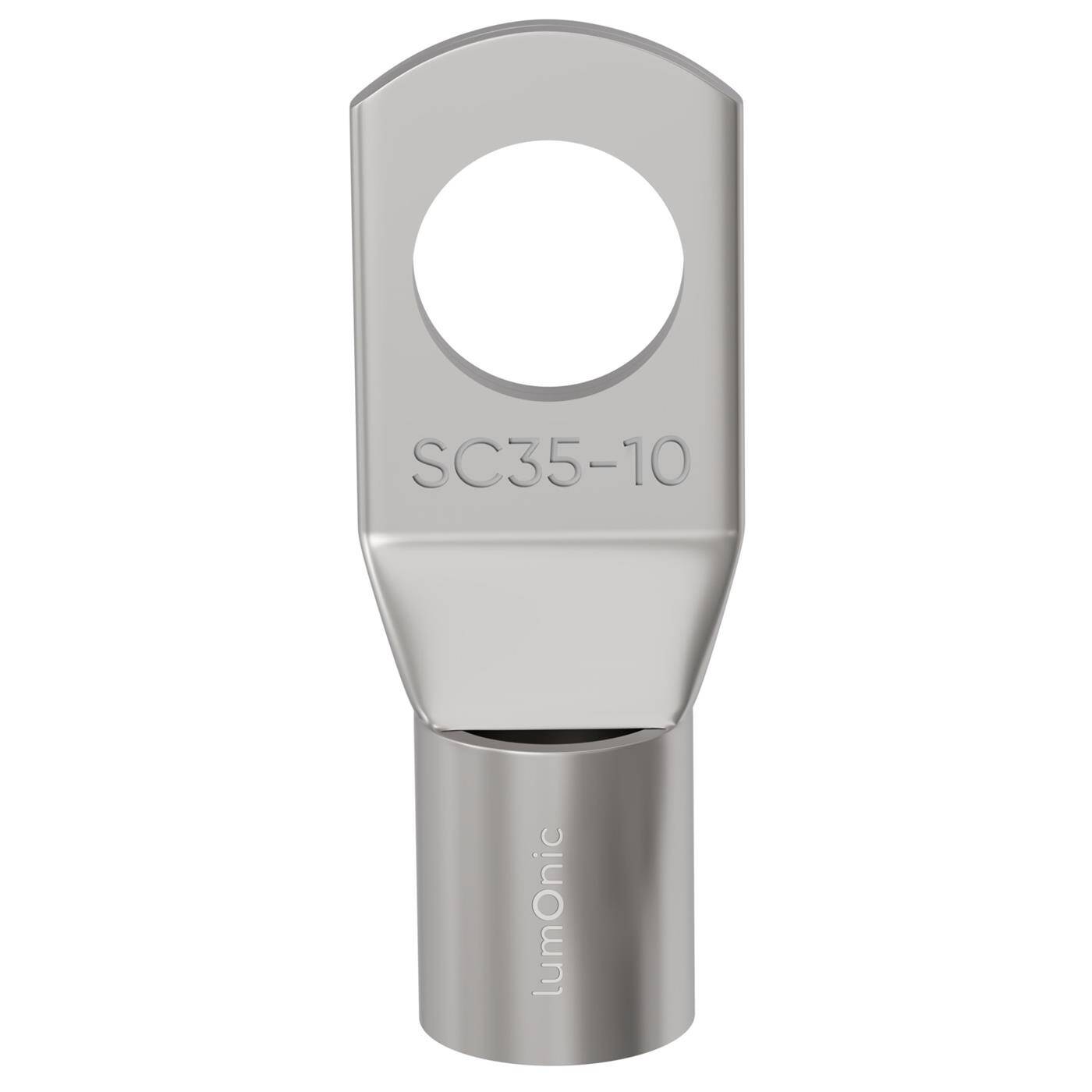 Rohrkabelschuh blank 35mm² Lochdurchmesser M10 SC35-10 Ringzunge Kupfer verzinnt