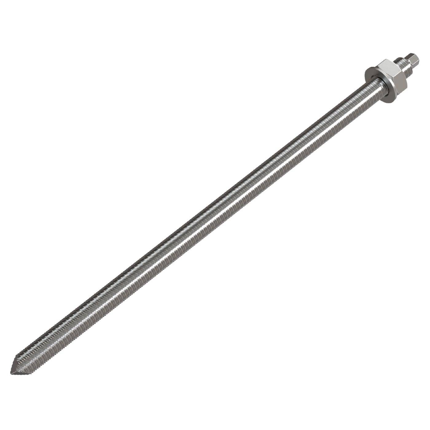 Lumonic Ankerstange M8 x 190 Verzinkt I Zur Verwendung als Keilanker, Metalldübel, Bolzenanker, Blitzdübel I Für verschiedene Arten Durchsteckmontagen
