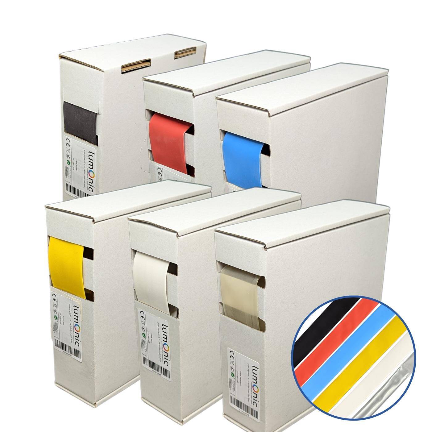 3m Schrumpfschlauch Box 3:1 24 -> 8mm Schwarz Flexibel