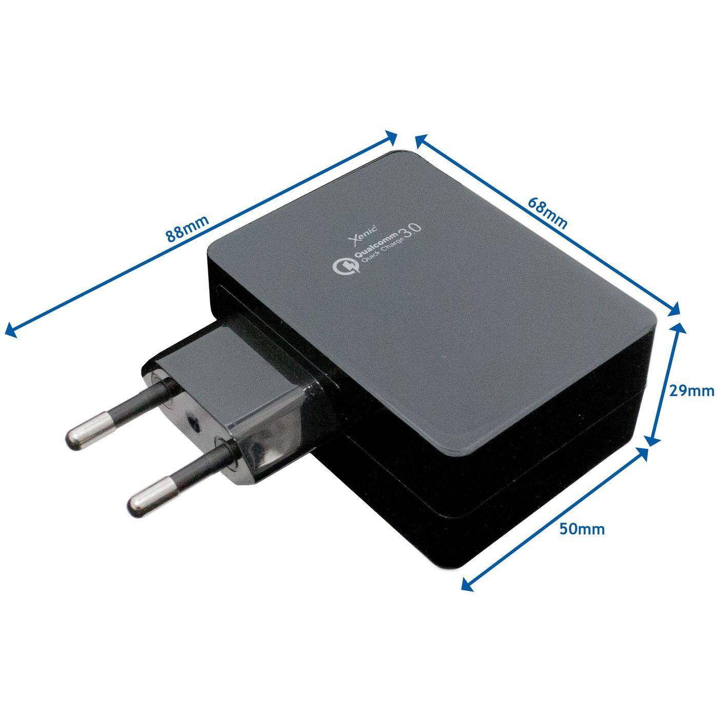 3A 2xUSB Mobile Charger black Xenic RT-35 Black 15W AC DC Adpater