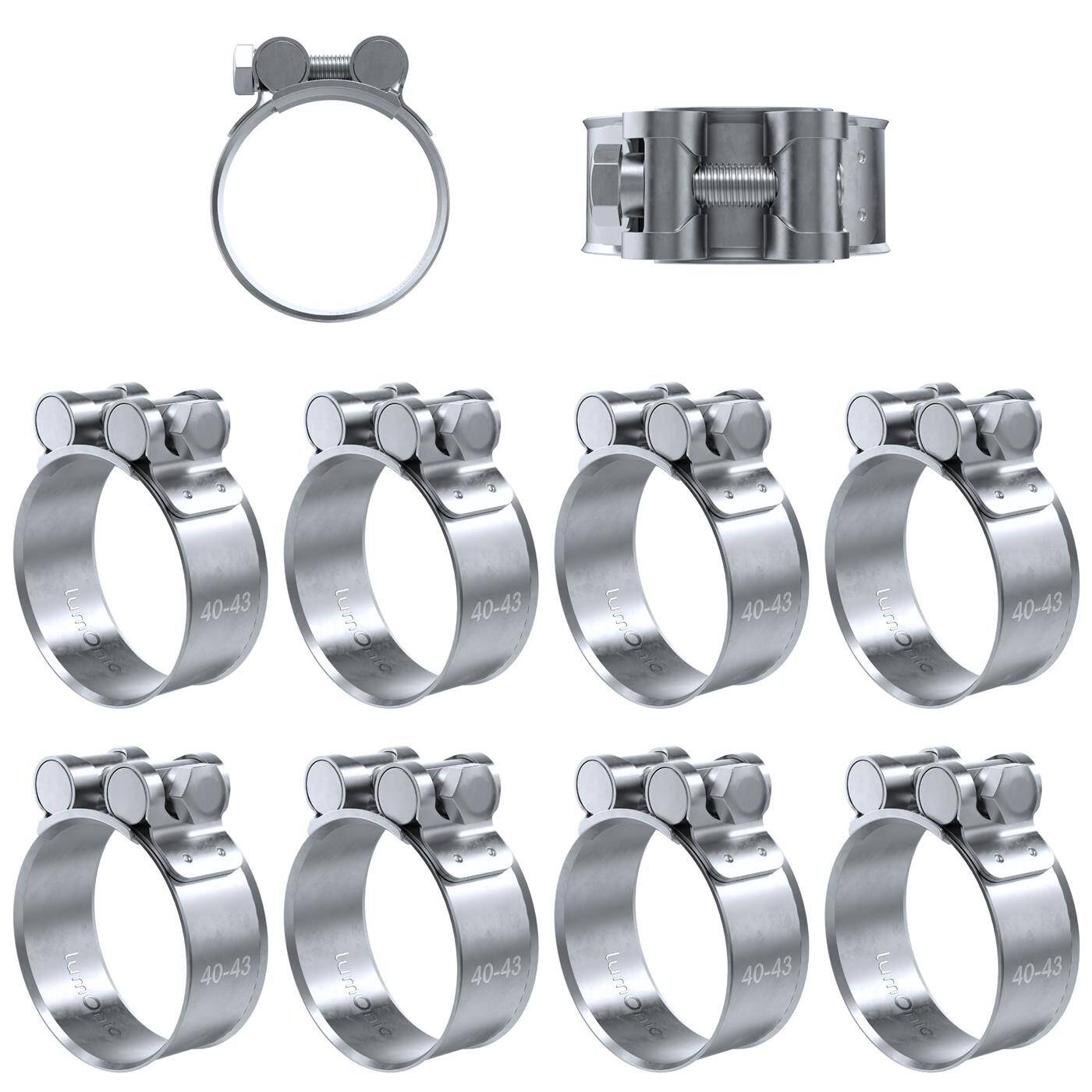 10x Lumonic Gelenkbolzenschelle 40-43mm  Auspuffschelle für Bau PKW LKW