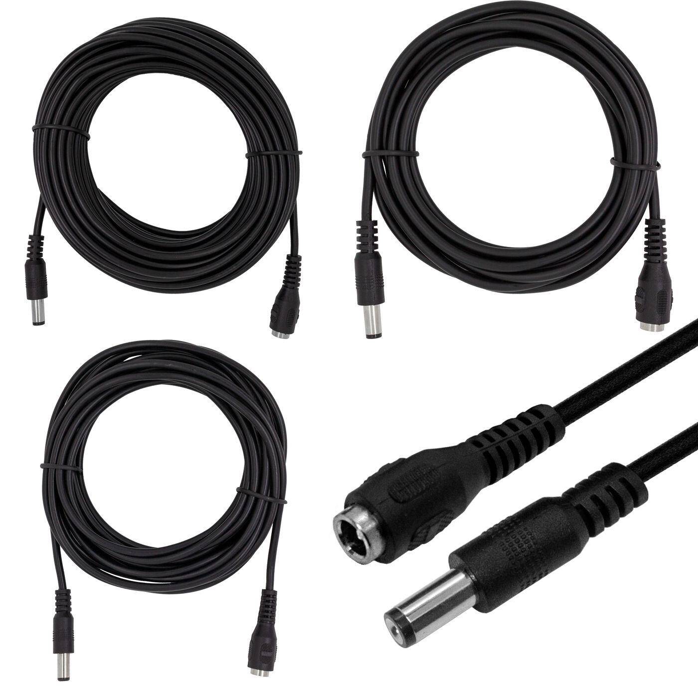 0,5m LED DC Verlängerungskabel DC Buchse + DC Stecker 5,5/2,1mm Schwarz