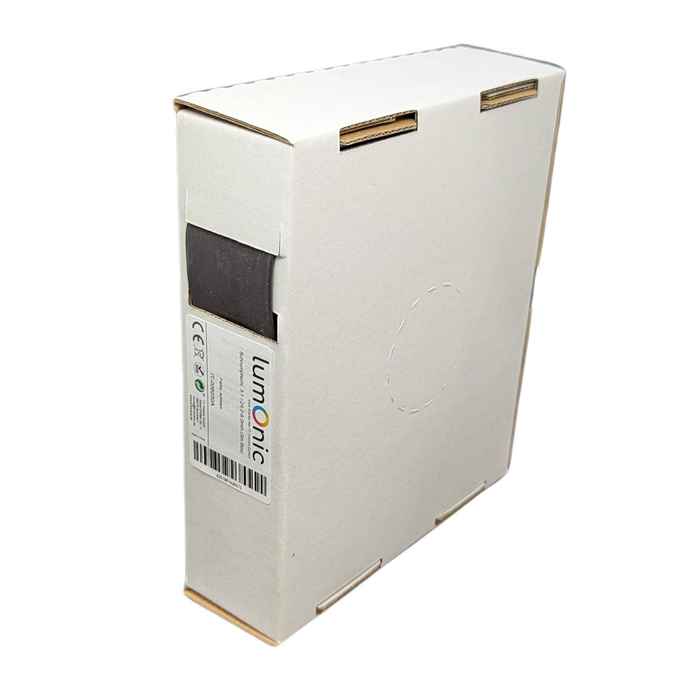 3m Schrumpfschlauch Box 3:1 24 -> 8mm Schwarz Flexibel