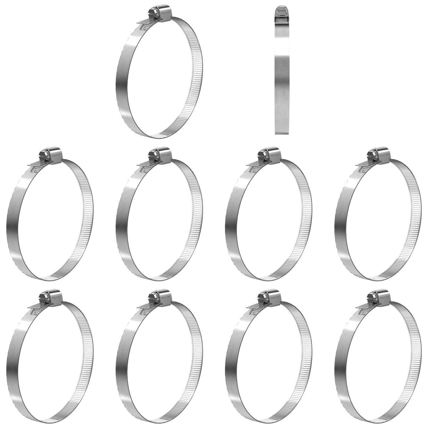 10x Hose clamp Stainless steel V2A 201 91-114mm Pipe clamp Hose clamp