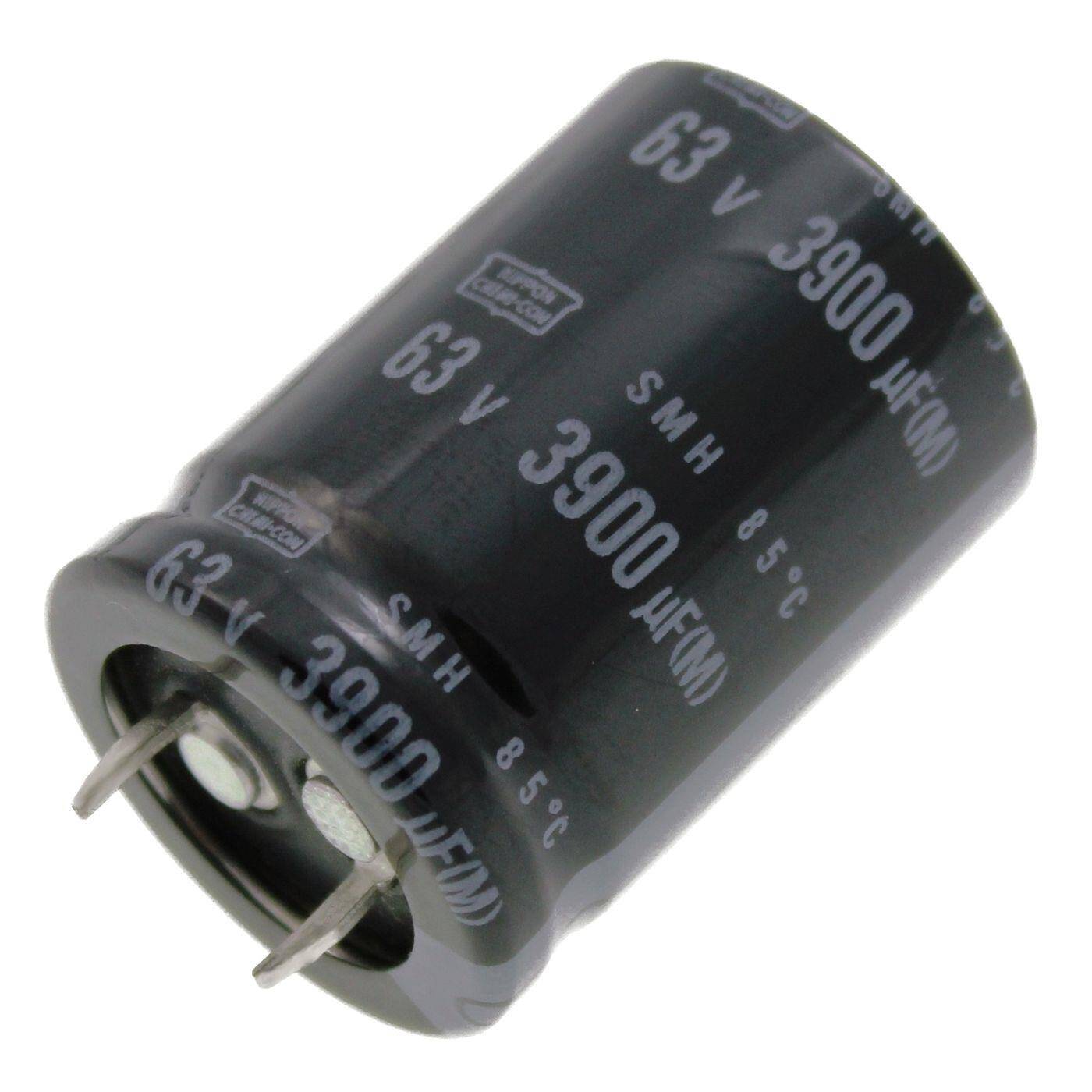 Snap-In Elko Capacitor 3900µF 63V | Electrolytic capacitor up to a temperature of 85°C | 25x35mm | 3900uF ESMH630VNN392MQ35S United Chemi-Con