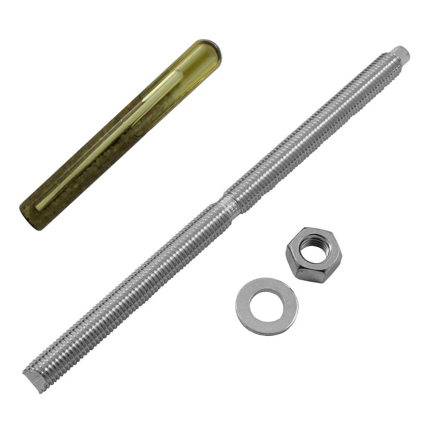 M12 x 220mm Ankerstange Edelstahl A4 Metalldübel Schwerlastdübel + Verbundankerpatrone M12 x 220mm Ankerstange Edelstahl A4 Metalldübel Schwerlastdübel + Verbundankerpatrone