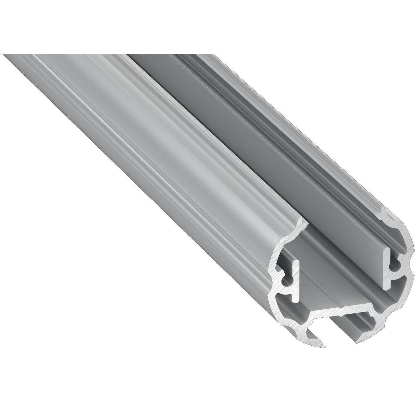 1m LED Profil Cosmo Silber  25mm Aluminium Rundprofil für 12mm LED Streifen
