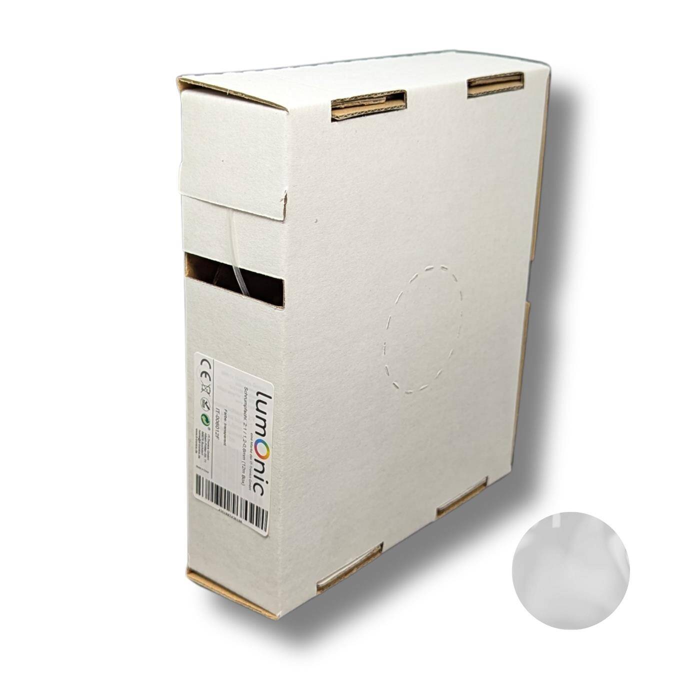 12m Schrumpfschlauch Box 2:1 1,2 -> 0,6mm Transparent Flexibel
