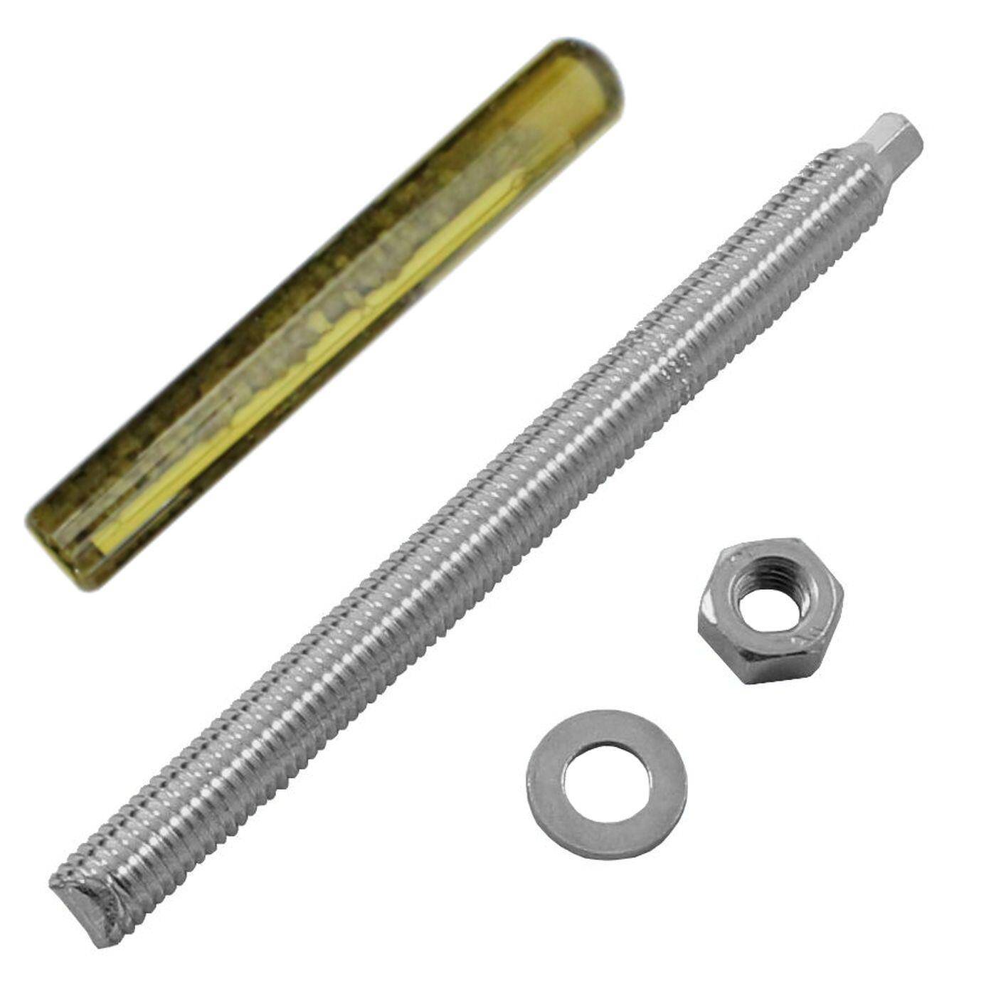 Lumonic Ankerstange + Verbundankerpatrone M10 x 130 Edelstahl A4 I Zur Verwendung als Keilanker, Metalldübel, Bolzenanker, Blitzdübel I Für verschiedene Arten Durchsteckmontagen