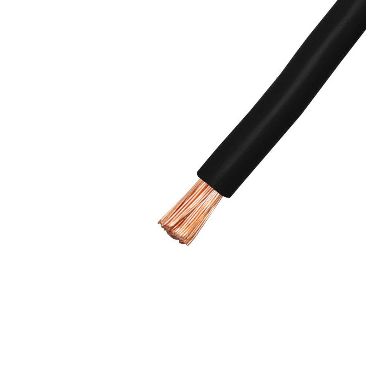 1m FLY Fahrzeugleitung Schwarz 4mm² rund Kabel Litze KFZ Stromkabel