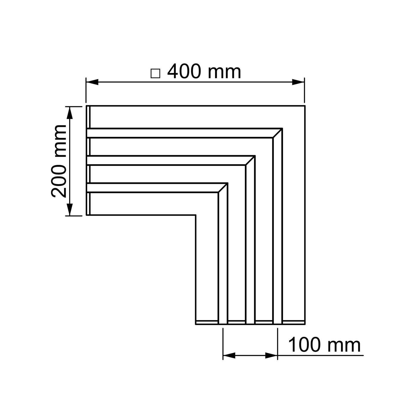 LED Trockenbau Paneel L-Form 3-läufig für 12mm Streifen