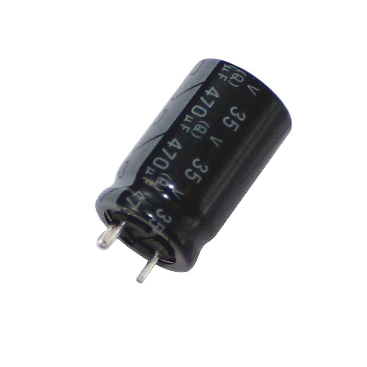 Elko Capacitor Radial 470µF 35V | Electrolytic capacitor up to a temperature of 125°C | 12,5x29mm | 470uF RK-35V471QI5WY-F56 Elna
