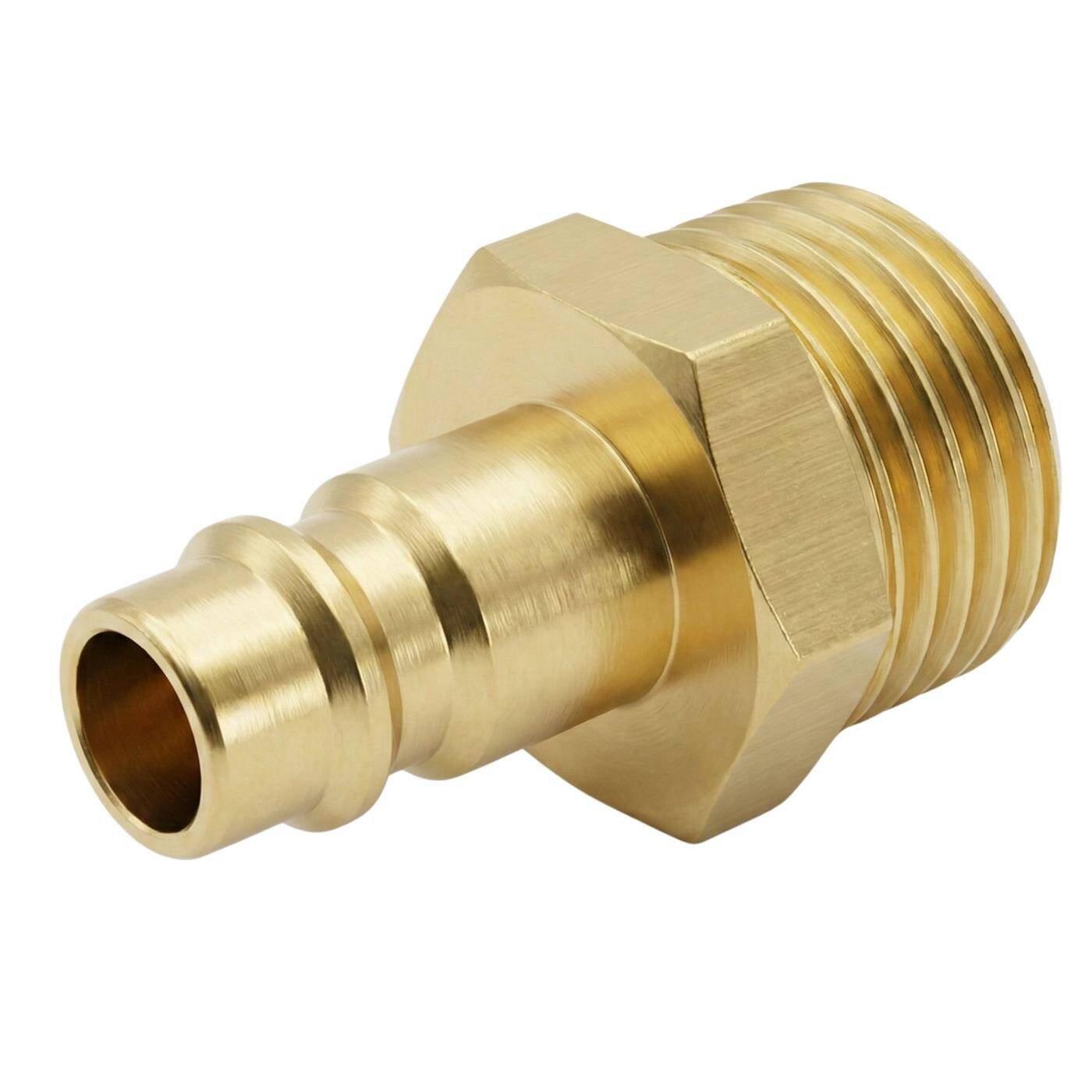 Coupling plug with external thread 1/2" made of brass Compressed air coupling plug Quick coupling for workshops, businesses and DIY enthusiasts
