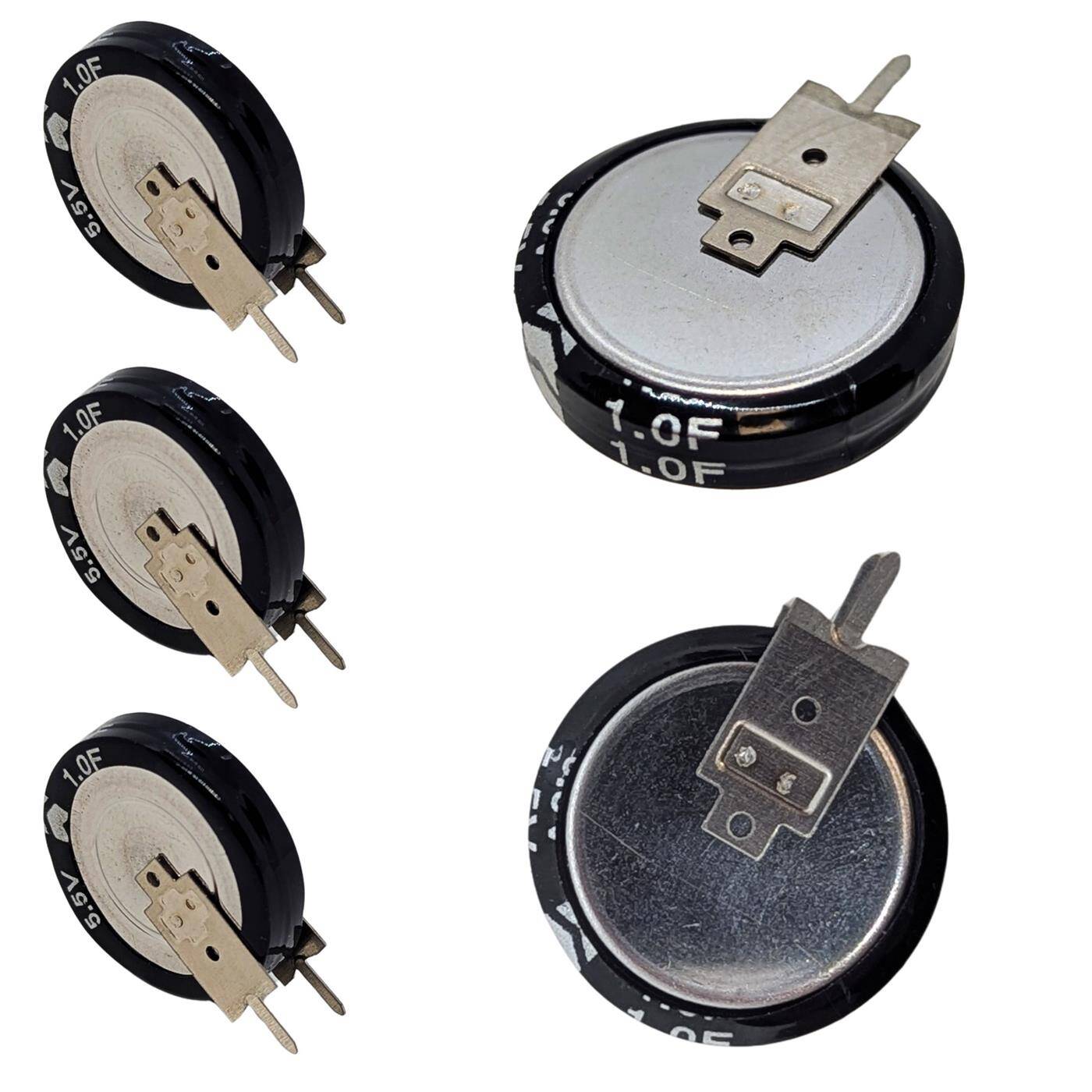Lumonic 5x Supercap 1,0F 5,5V V-Type | EDLC for direct use, high capacity | 5.5V monoblock - no balancing necessary | Flicker protection, backup, PLC, heating