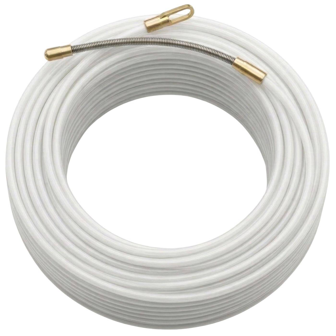 Lumonic Kabel Einzugshilfe 20m mit Führungsfeder 4mm I Einziehspirale aus Polyamid I Einziehfeder, Kabeleinzug, Einziehband für Elektriker & Bastler