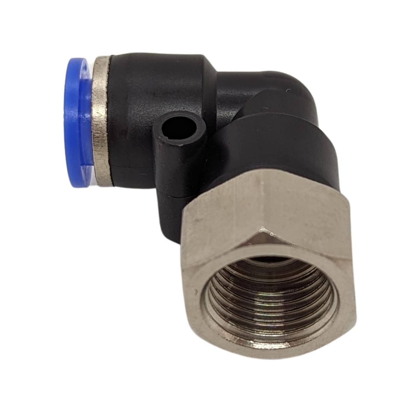 PU Schlauch 90° Steckverbinder Fitting mit Innengewinde 8mm*1/4Zoll Winkel-Verbinder L-Steckverbinder pneumatischer Steckverbinder Fitting Druckluft & Automatisierung