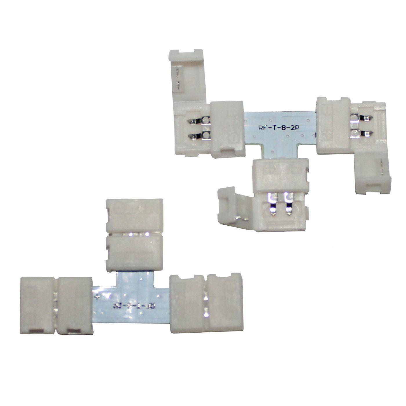 LED Clip "T" Verbinder für 8mm LED Streifen 13x5mm LED Clip "T" Verbinder für 8mm LED Streifen 13x5mm