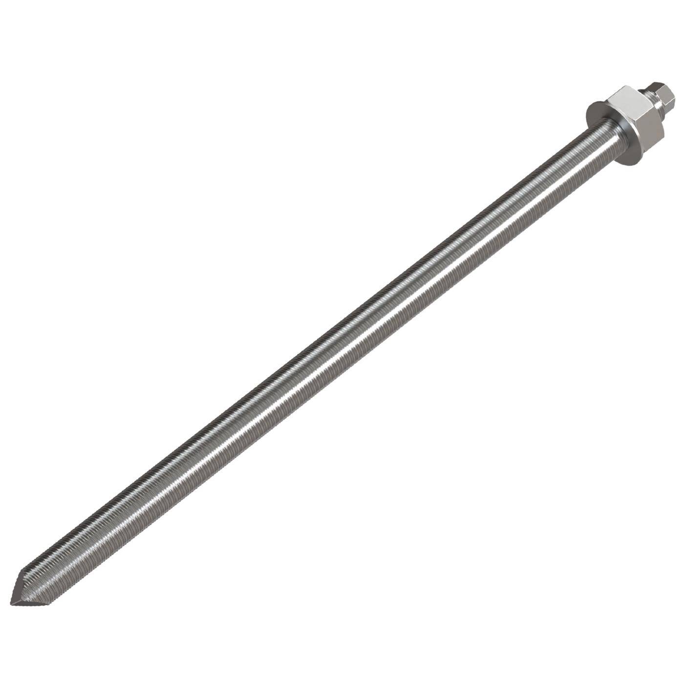 Lumonic Ankerstange M12 x 250 Verzinkt I Zur Verwendung als Keilanker, Metalldübel, Bolzenanker, Blitzdübel I Für verschiedene Arten Durchsteckmontagen