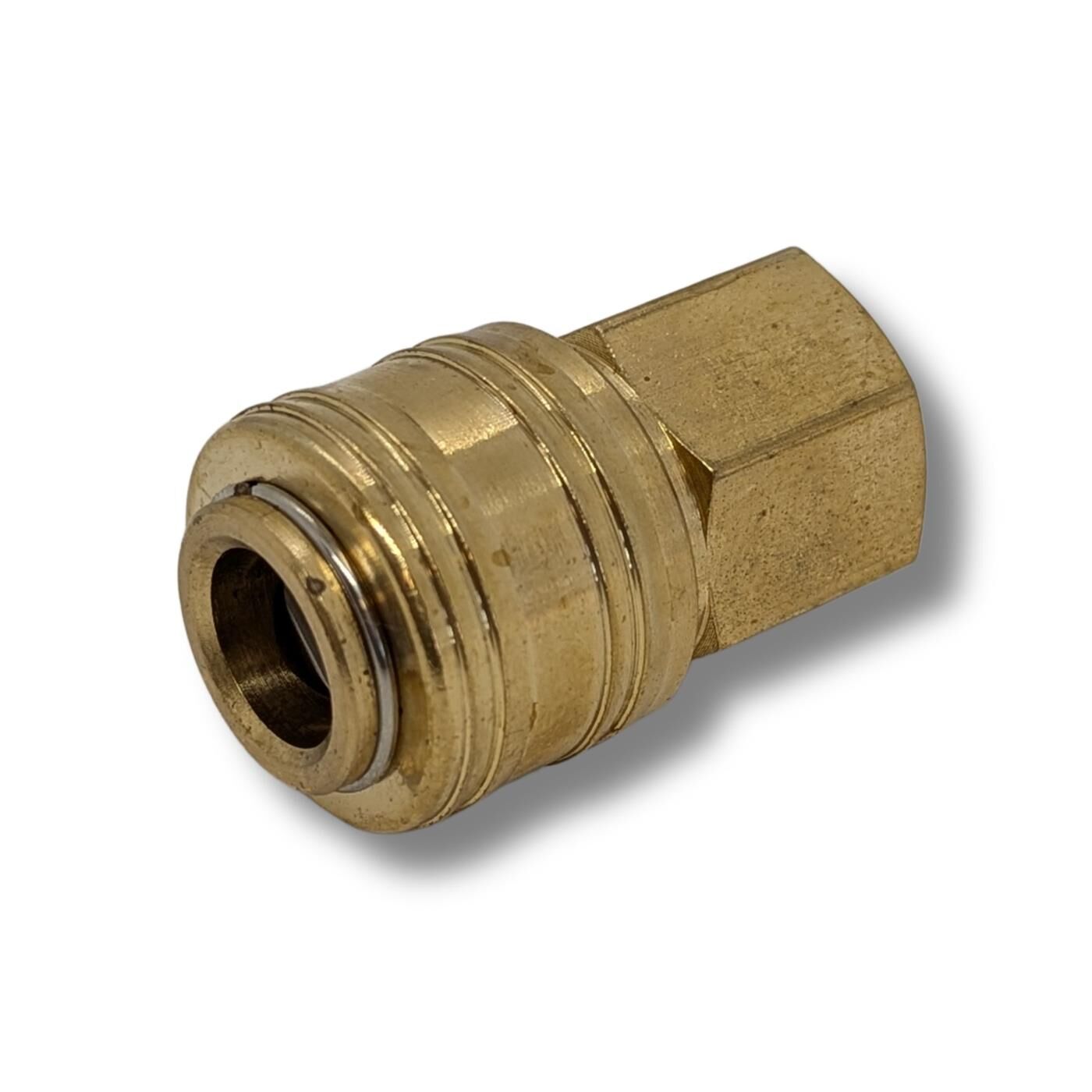 Coupling socket with internal thread I 1/4" I made of brass I Compressed air coupling socket I Quick coupling I for workshops, businesses and DIY enthusiasts