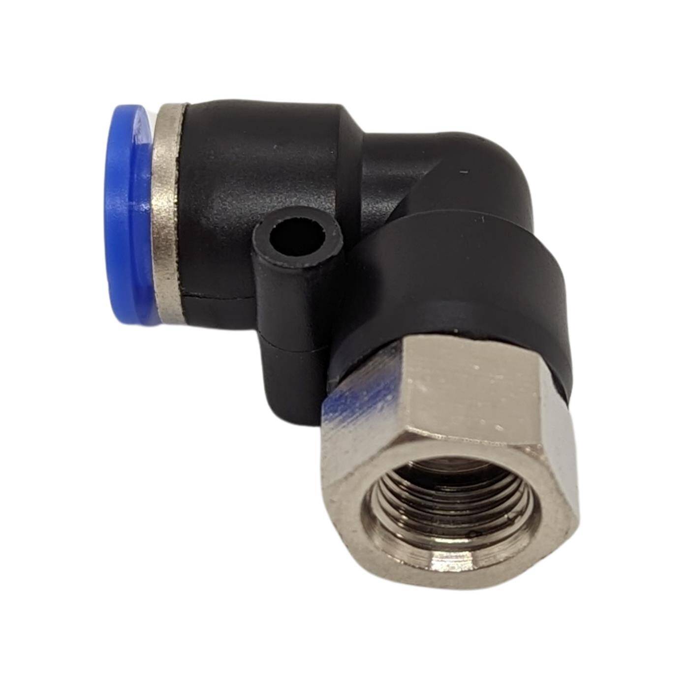 PU hose 90° plug connector fitting with female thread 8mm*1/8inch Angle connector L-connector Pneumatic plug connector Fitting Compressed air