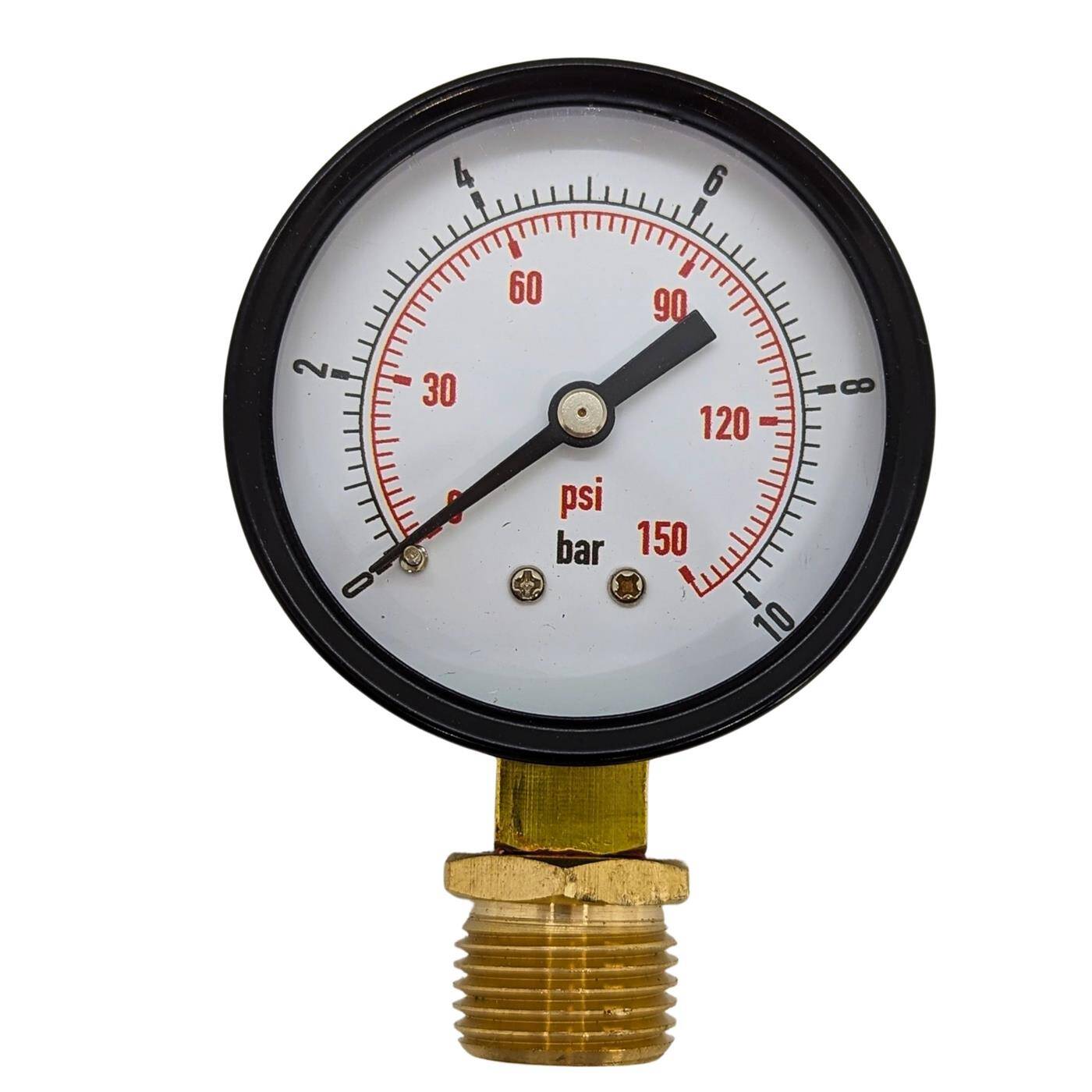 Pressure gauge 0-6,0bar 1/2 Customs Class 2.5 Bottom connection Diameter 60mm Pressure gauge for compressed air and water