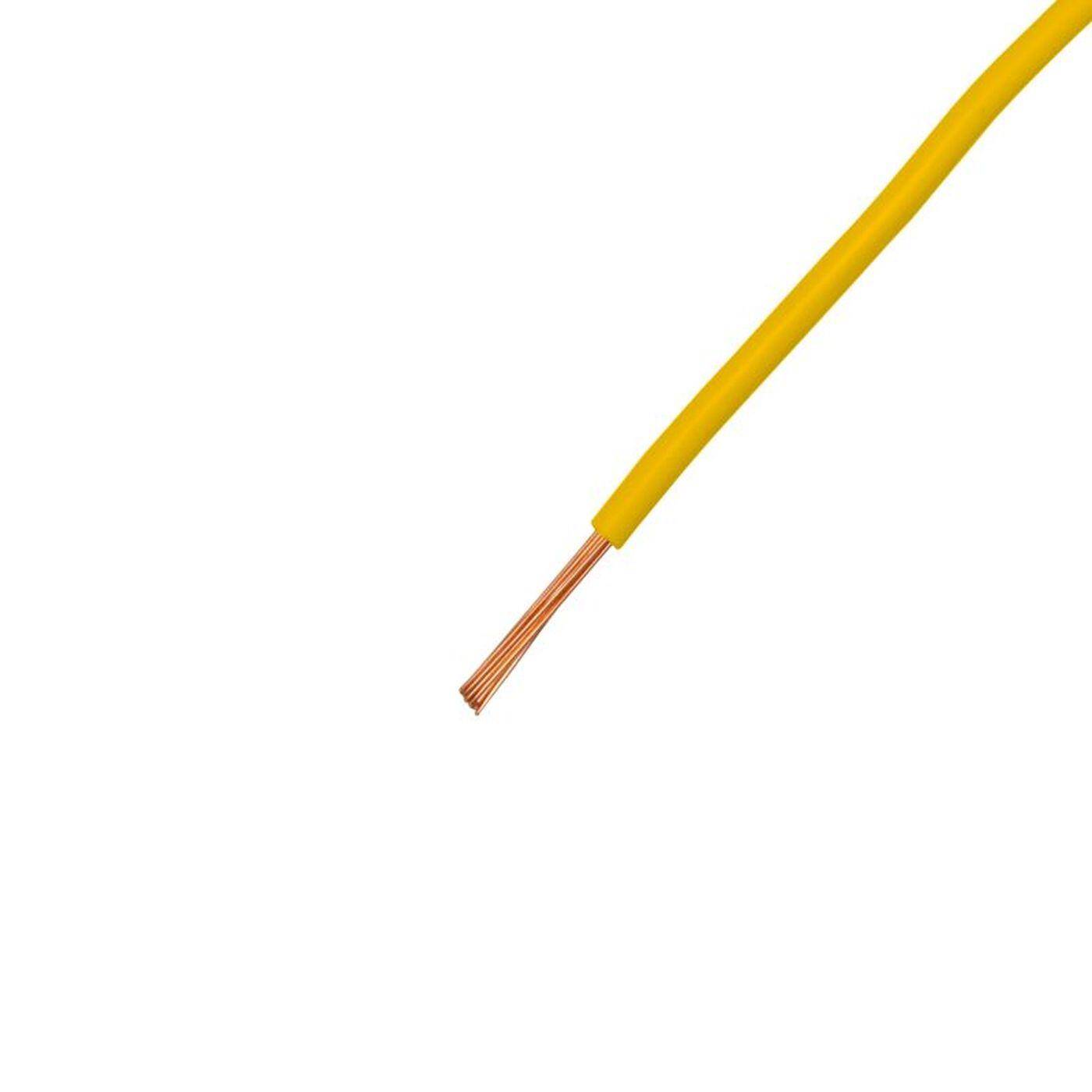 1m FLRY Vehicle cable Yellow 0,75mm² round Cable Stranded wire CAR Power cable