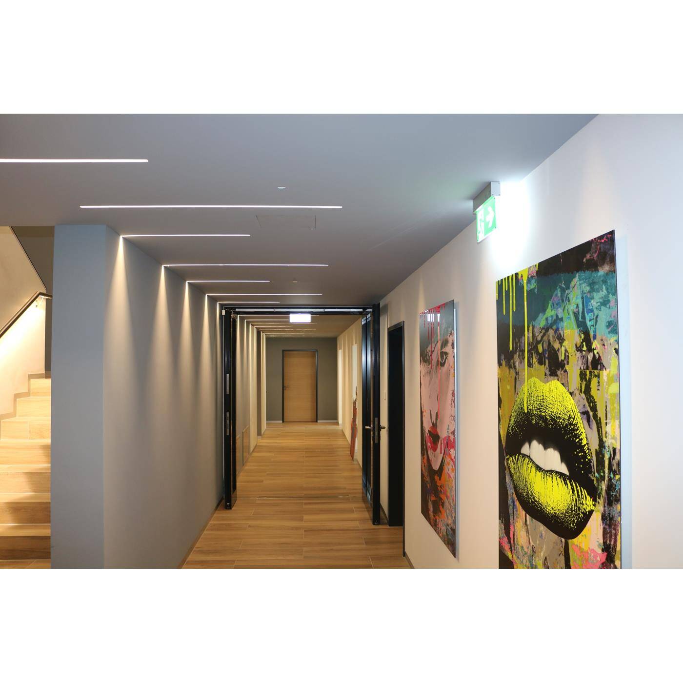 2m LED Drywall Panel gerade 1-track for 12mm Strip