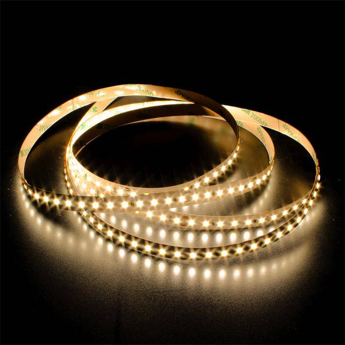 5m (500cm) LED Streifen Band Leiste 24V Warm Weiß 3000K IP20 600LEDs 120LED/m SMD2835