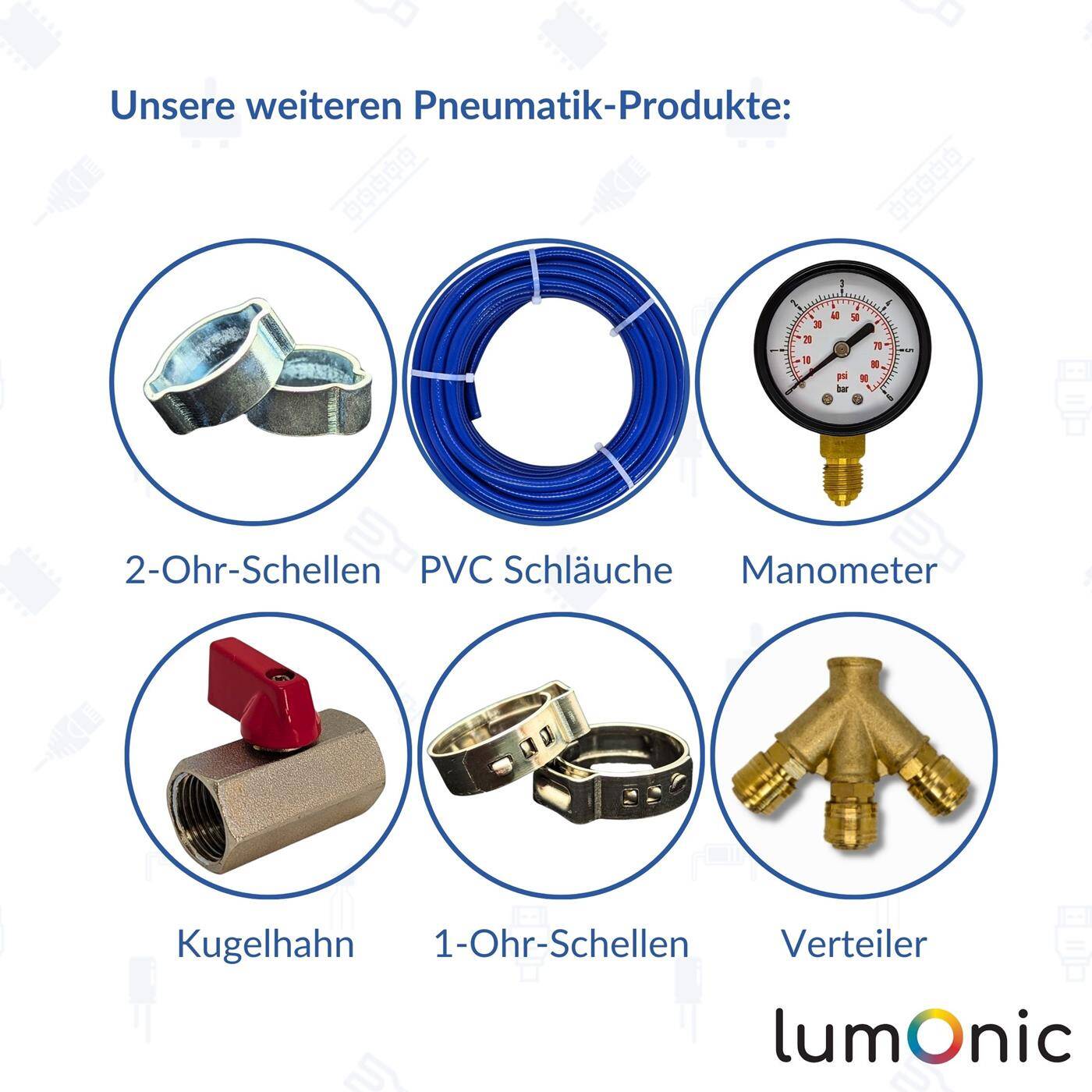 Druckluftverteiler 2-fach komplett mit Kupplungs-Stecker aus Messing Innengewinde 3/8" Druckluftweiche Schnellkupplung Mehrfachverteiler für Werkstätten, Betriebe und Heimwerker