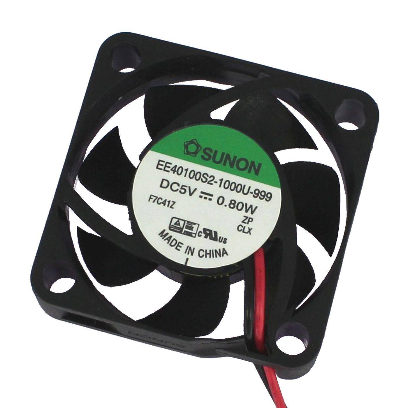Fan 5V DC 0,6W 40x40x10mm 12m³/h 6100U/Min 12m³/h Sunon EE40100S21000U999