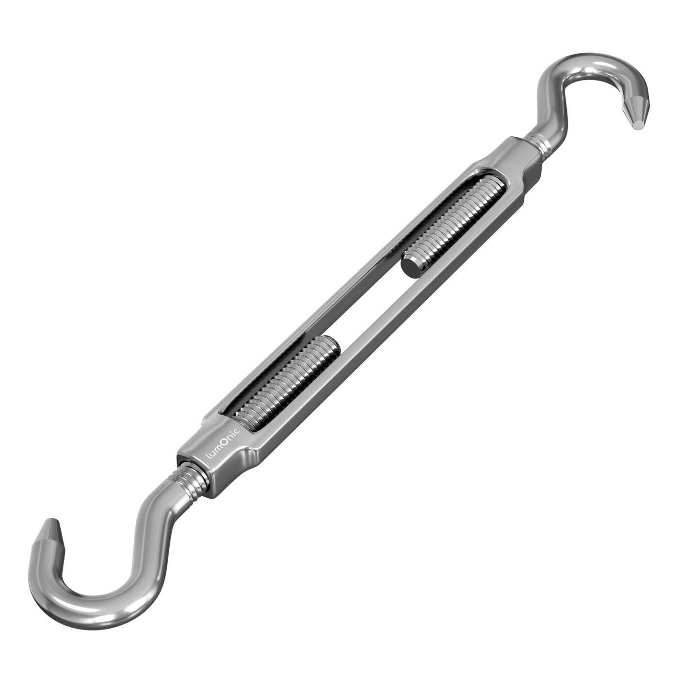Seilspanner Haken-Haken Edelstahl V4A 316 M8 Spannschloss Wantenklemme Seilspanner Haken-Haken Edelstahl V4A 316 M8 Spannschloss Wantenklemme