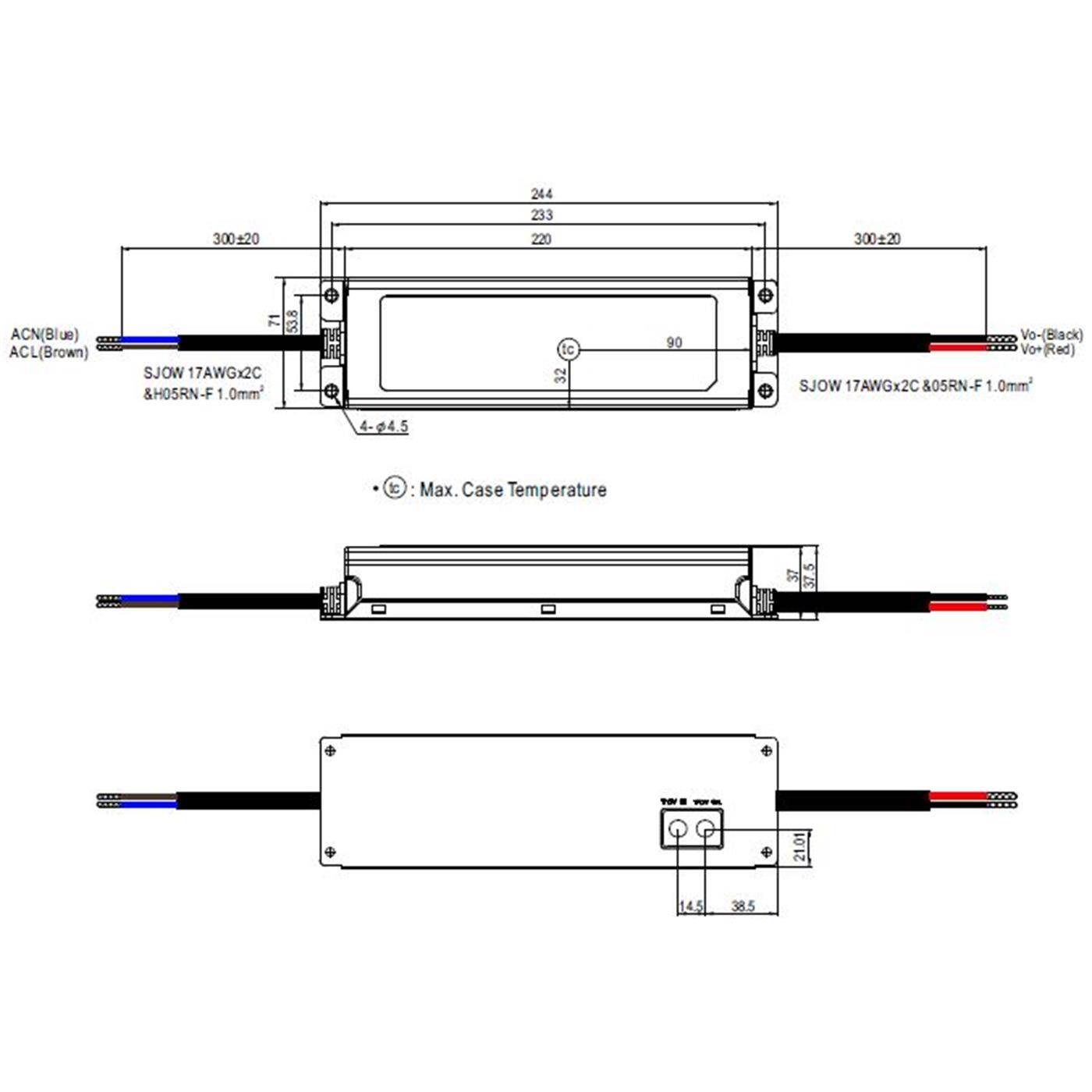 ELG-200-24A-3Y 201,6W 24V 8,4A LED Netzteil Trafo Treiber IP65 Dimmbar Potentiometer PWM
