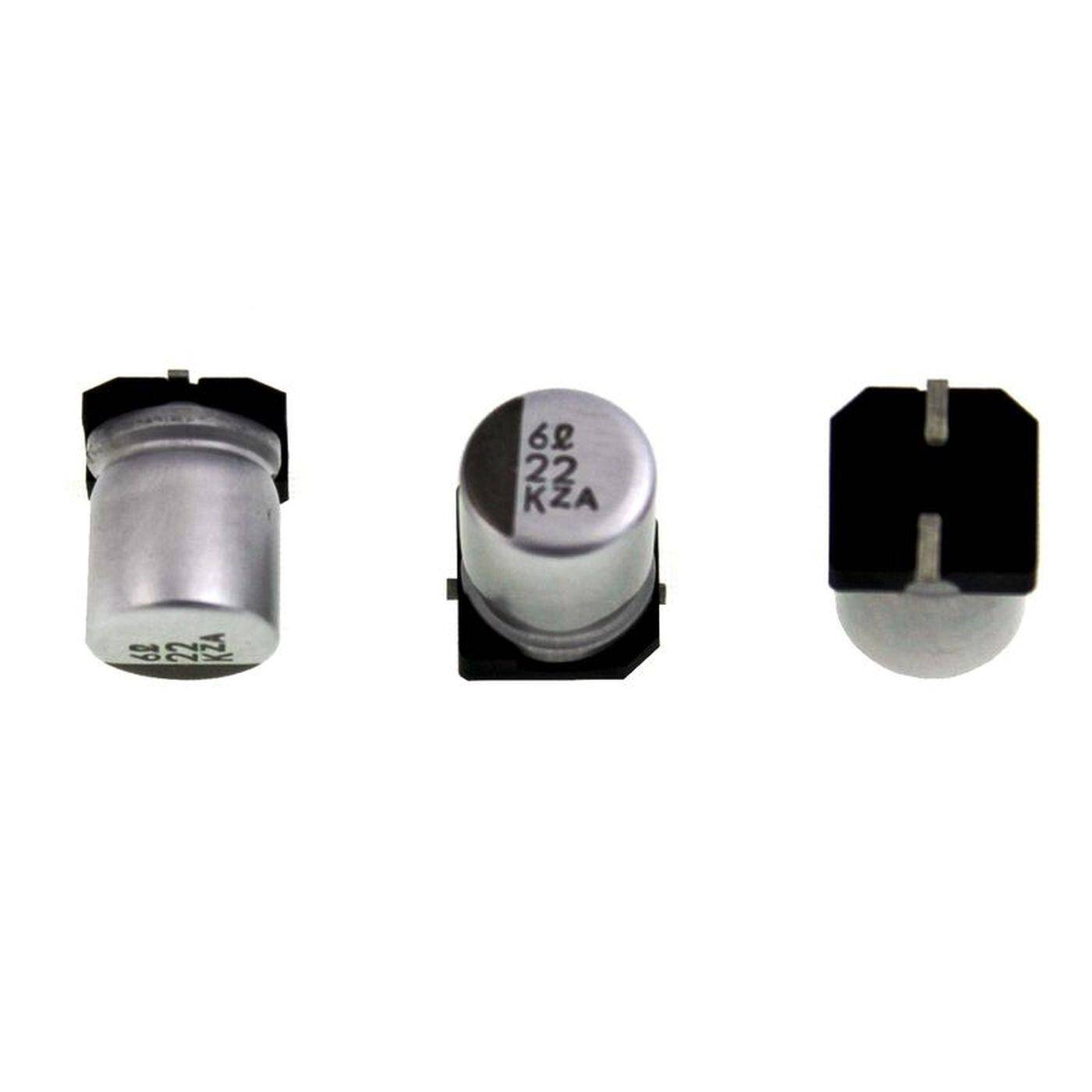 SMD Elko Kondensator 22µF 80V | Elektrolytkondensator bis zu einer Temperatur von 105°C | 8x10mm | 22uF EMZA800ADA220MHA0G United Chemi-Con
