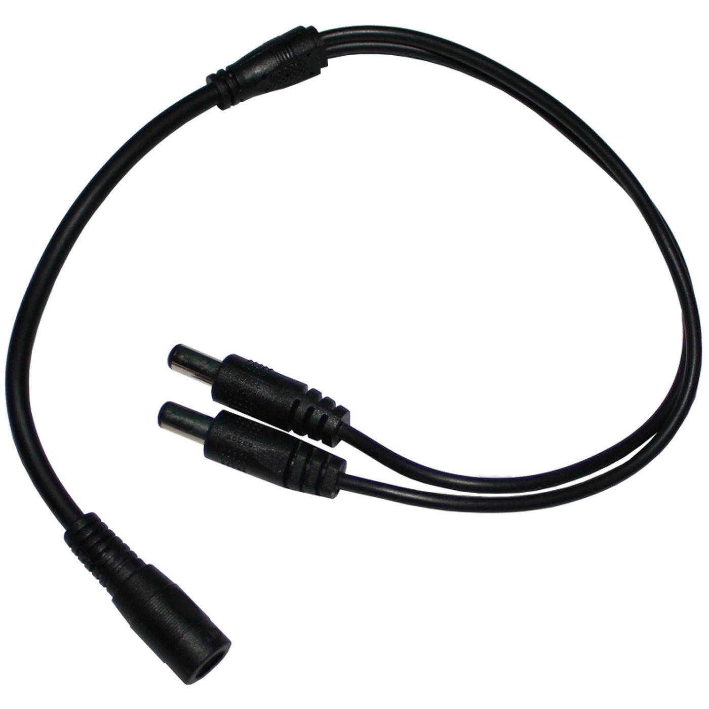 1 to 2 LED DC Distributor 40cm DC Socket -> 2x DC Plug 5,5/2,1mm Black 1 to 2 LED DC Distributor 40cm DC Socket -> 2x DC Plug 5,5/2,1mm Black